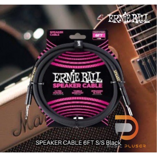 ERNIE BALL SPEAKER CABLE 6FT S/S Black
